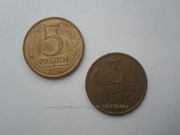 Монеты. 1992 и 1985гг