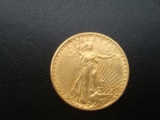 Золотая монета 20 долларов Сент-Годенса 1924 года (США) 