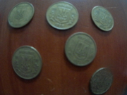 Шесть монет по десять копеек 1992г.